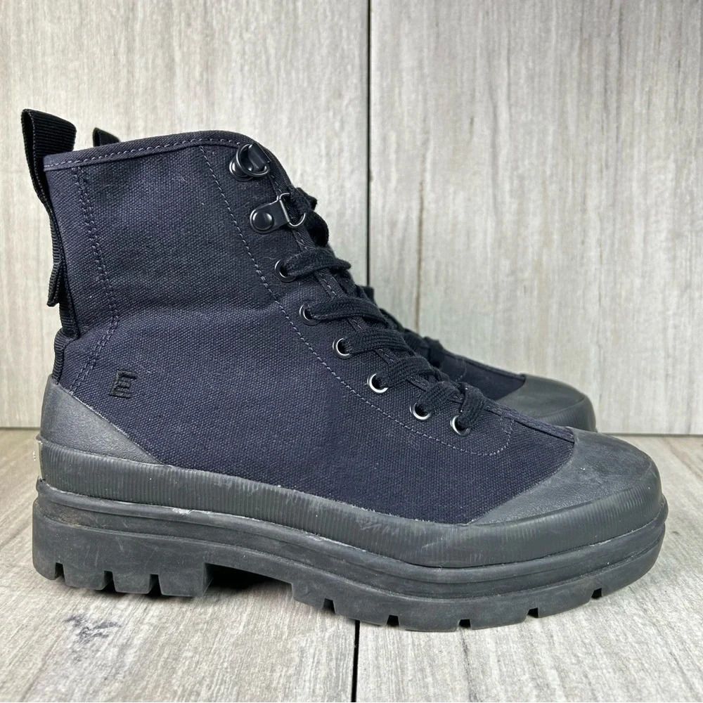 Everlane Utility‎ Canvas Boots Combat Lace Up Platform Shoe Women's Size 6.5